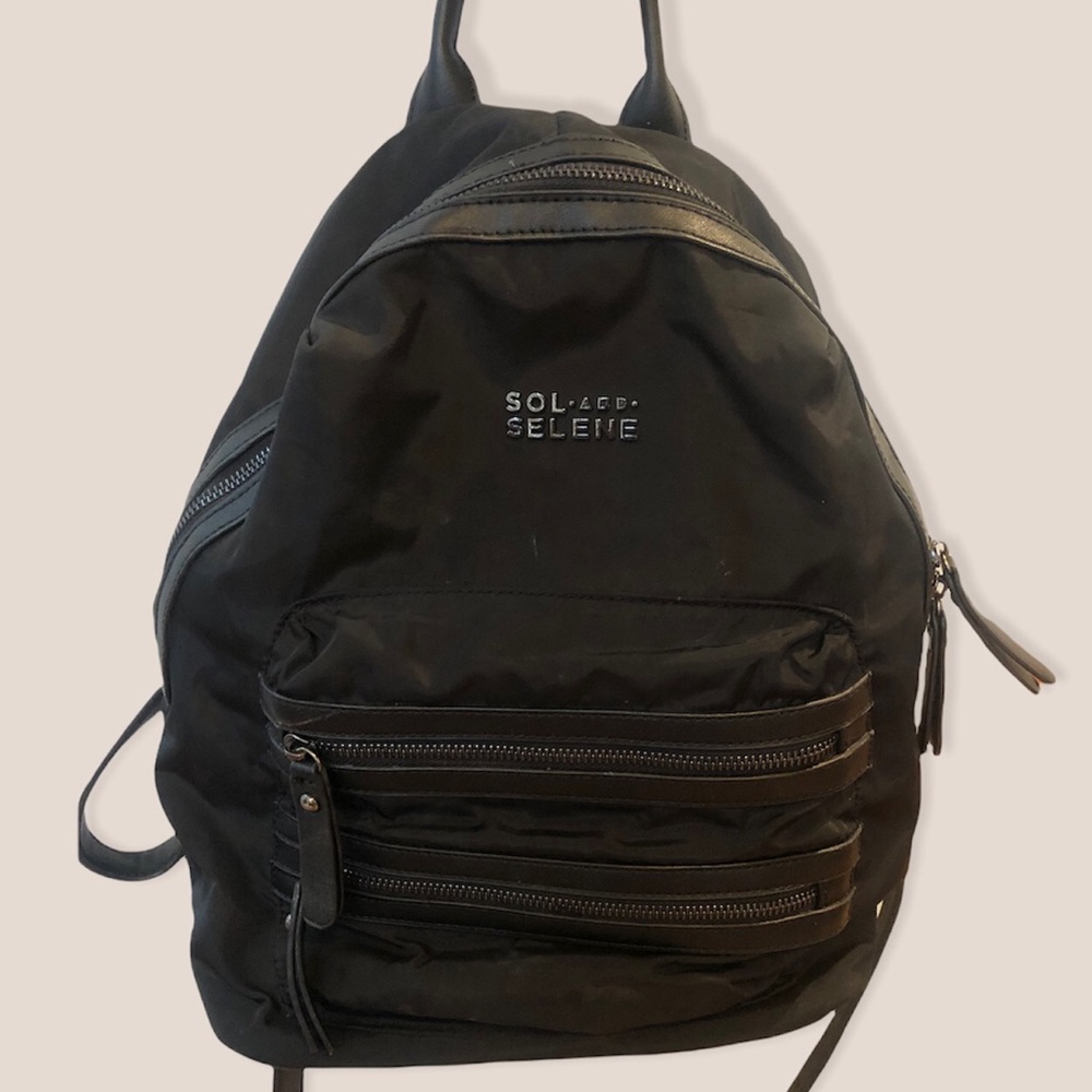 Sol and Selene Designer Backpack in Black